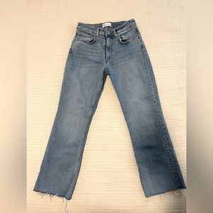 Zara high rise cropped jeans